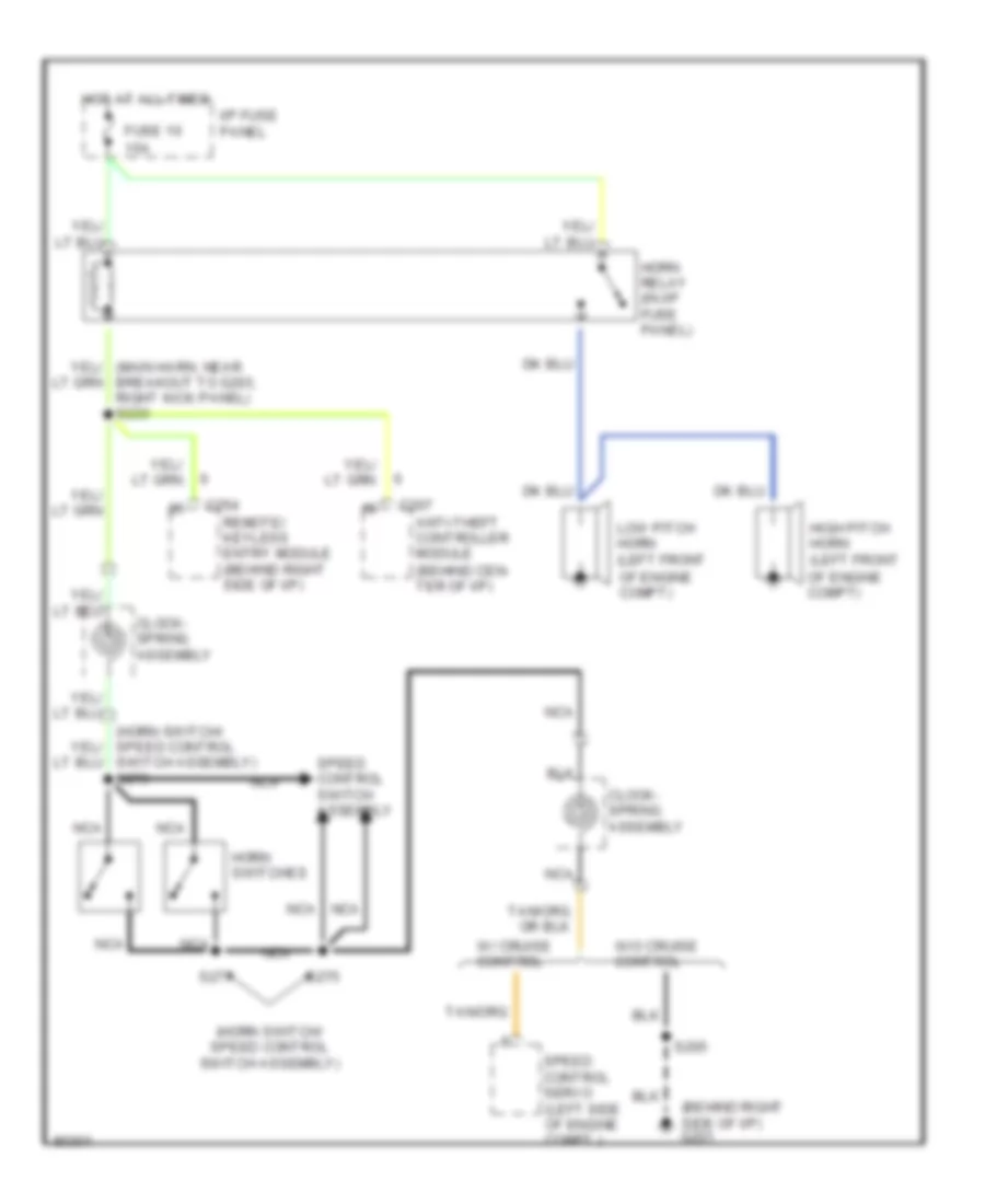 Horn Wiring Diagram for Ford Windstar LX 1997