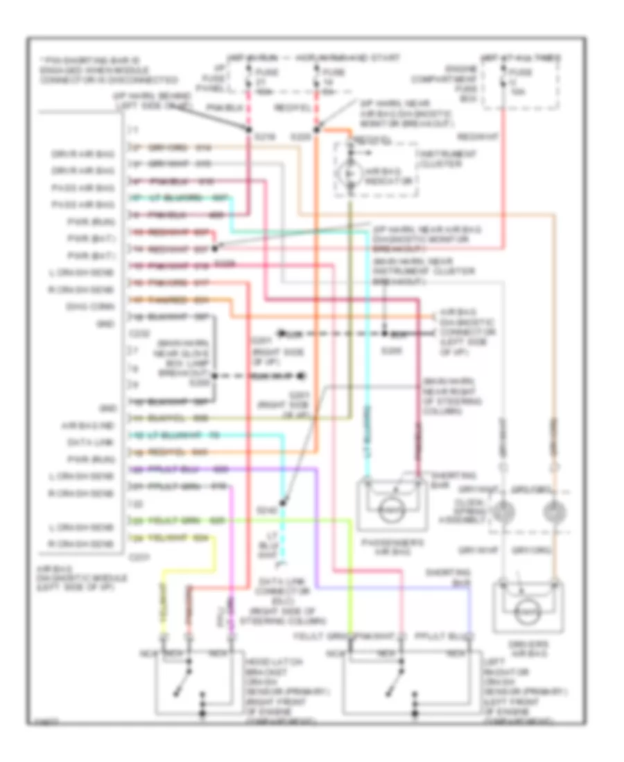 Supplemental Restraint Wiring Diagram for Ford Windstar LX 1997