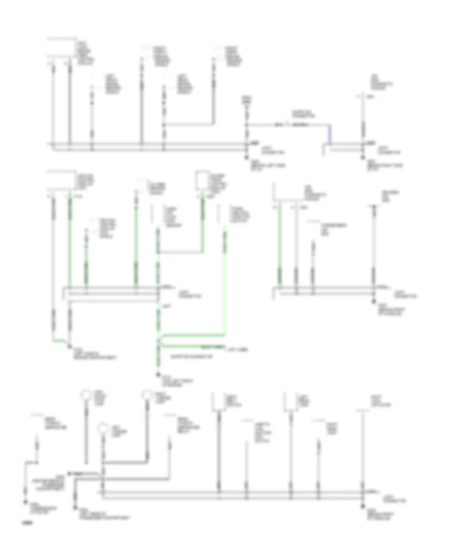 Ground Distribution Wiring Diagram 2 of 2 for Ford Aspire SE 1994