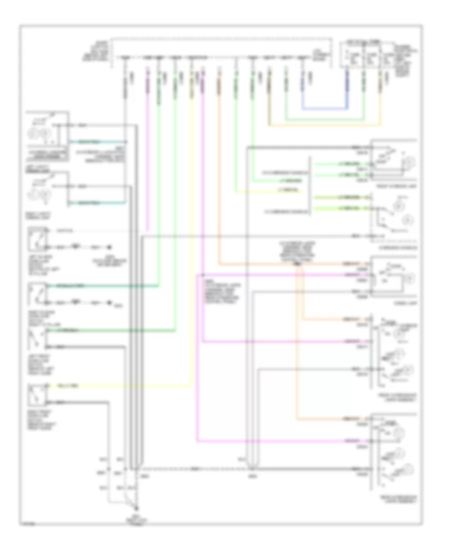 Courtesy Lamps Wiring Diagram 1 of 2 for Ford Freestar Limited 2004
