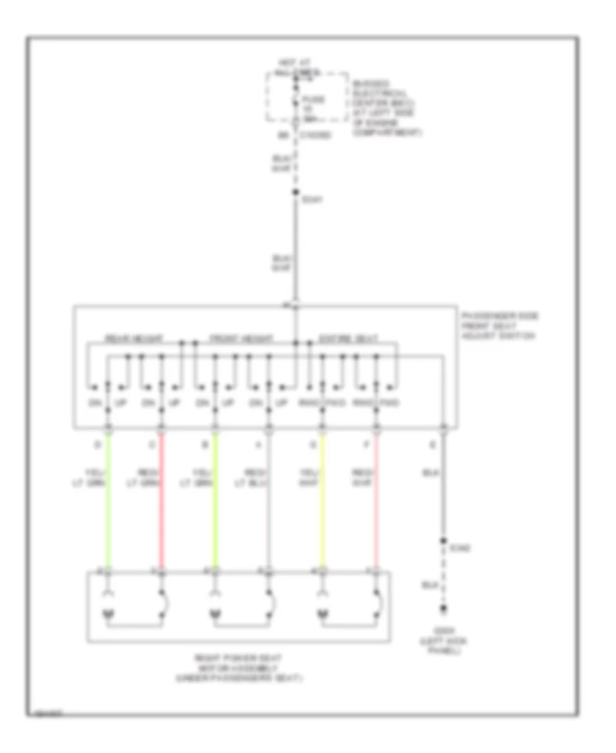 Passenger Power Seat Wiring Diagram for Ford Freestar Limited 2004