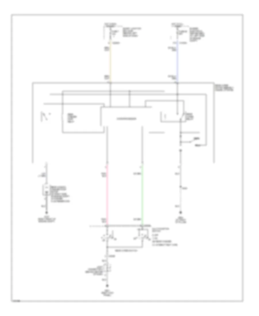 Rear WiperWasher Wiring Diagram for Ford Freestar Limited 2004
