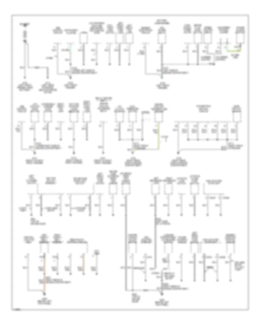 Ground Distribution Wiring Diagram 1 of 3 for Ford Taurus LX 2001