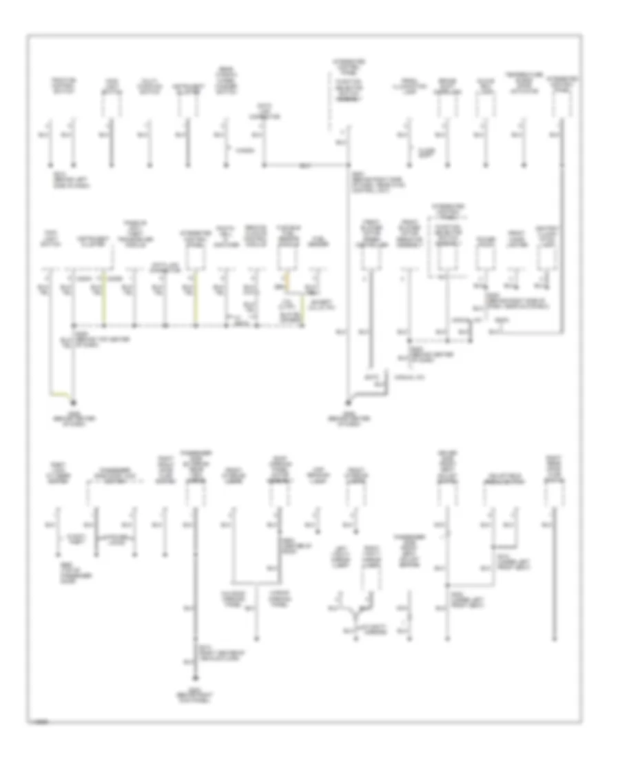 Ground Distribution Wiring Diagram (2 of 3) for Ford Taurus LX 2001