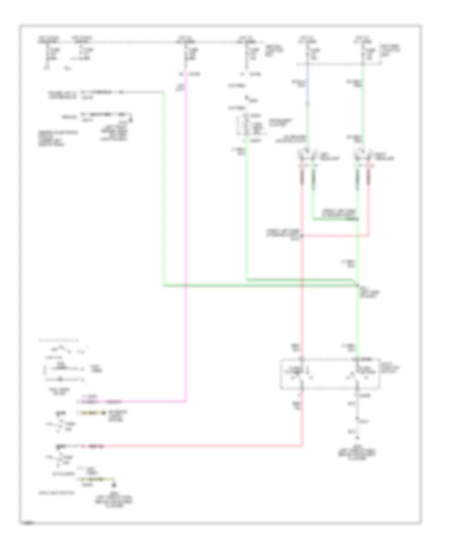 Headlamps Wiring Diagram, without DRL for Ford Taurus LX 2001