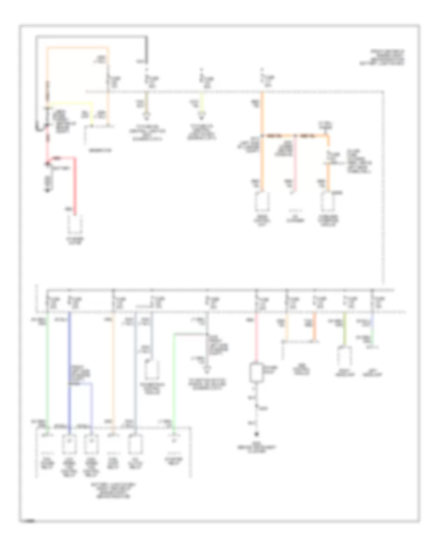 Power Distribution Wiring Diagram 1 of 3 for Ford Taurus LX 2001