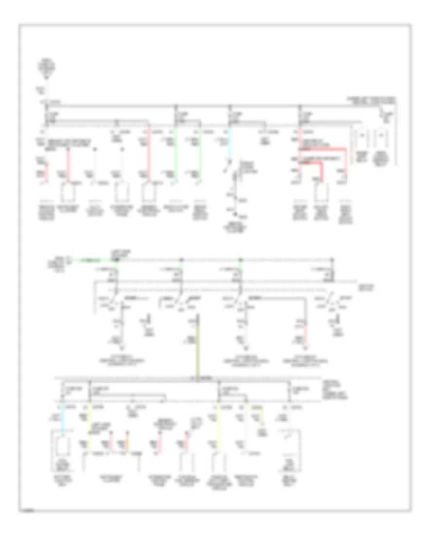 Power Distribution Wiring Diagram 2 of 3 for Ford Taurus LX 2001