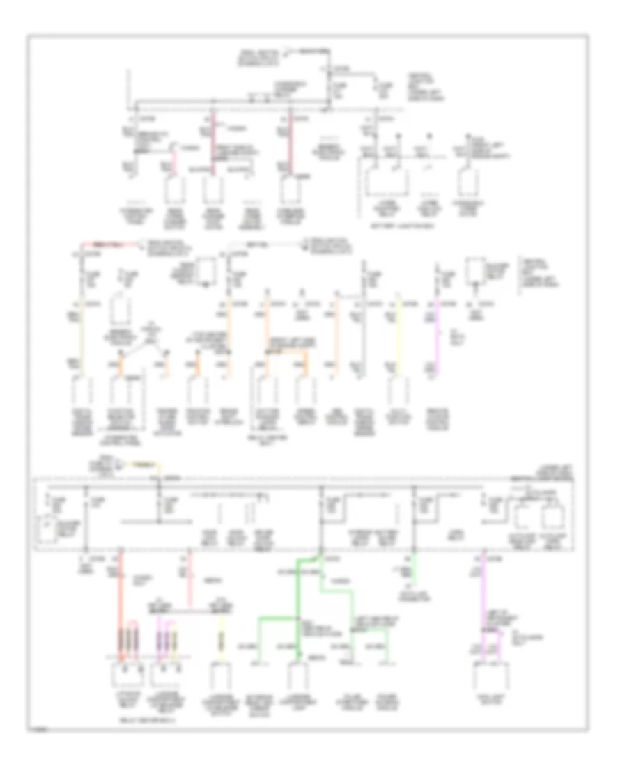 Power Distribution Wiring Diagram (3 of 3) for Ford Taurus LX 2001