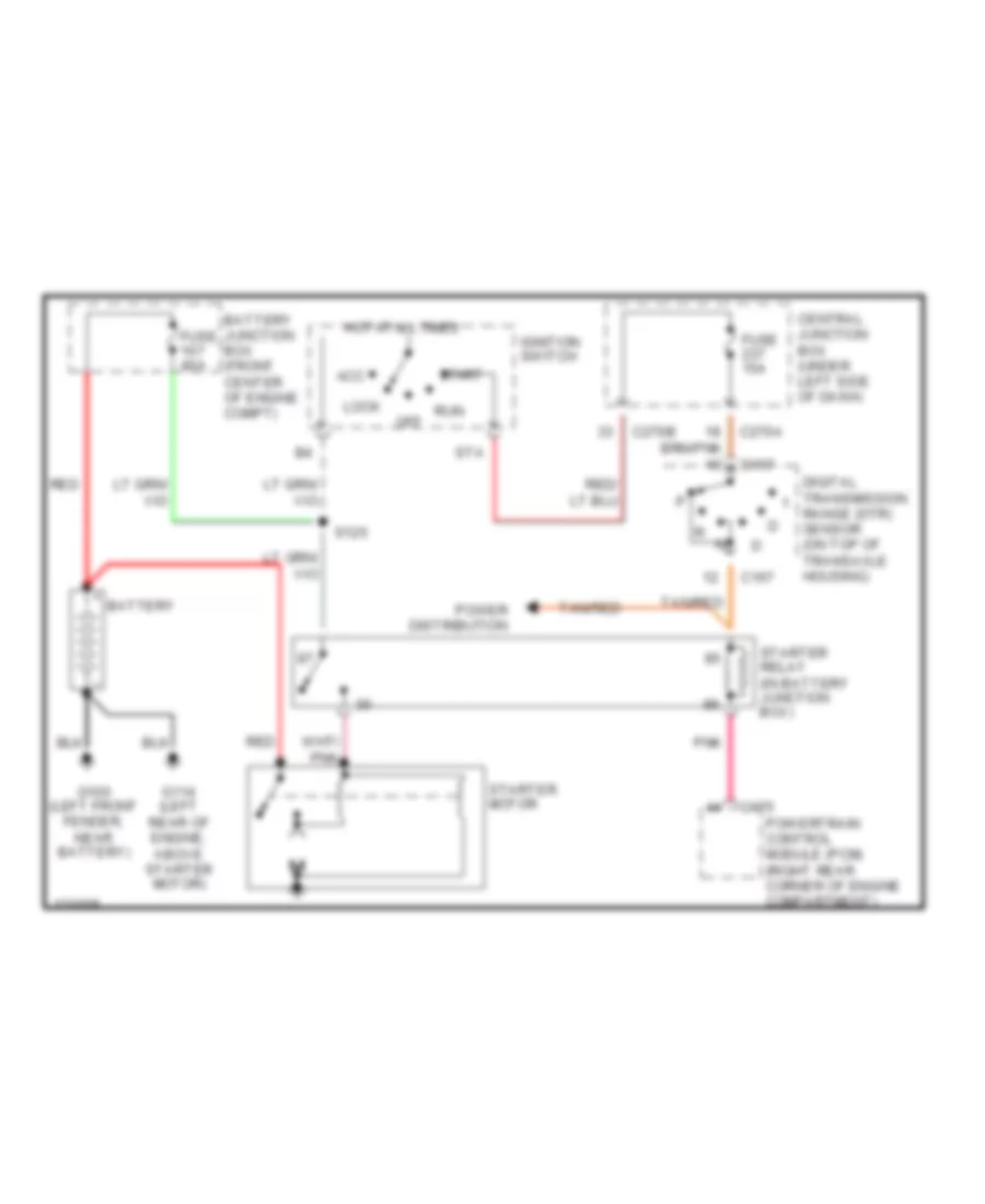 Starting Wiring Diagram for Ford Taurus LX 2001