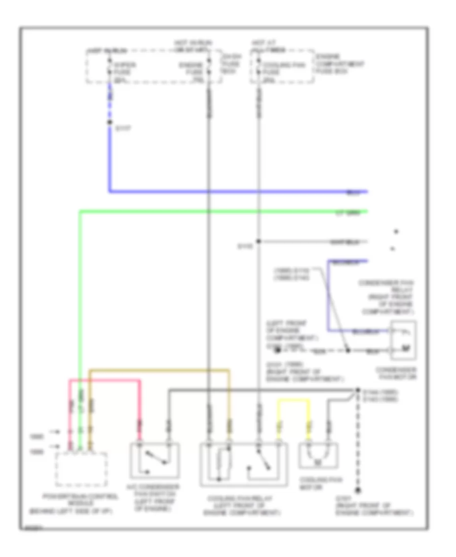 Cooling Fan Wiring Diagram for Ford Aspire 1996
