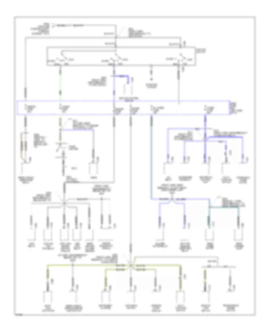 Power Distribution Wiring Diagram 2 of 2 for Ford Aspire 1996