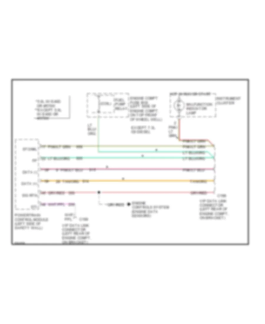 5 0L Data Link Connector Wiring Diagram for Ford Bronco 1994