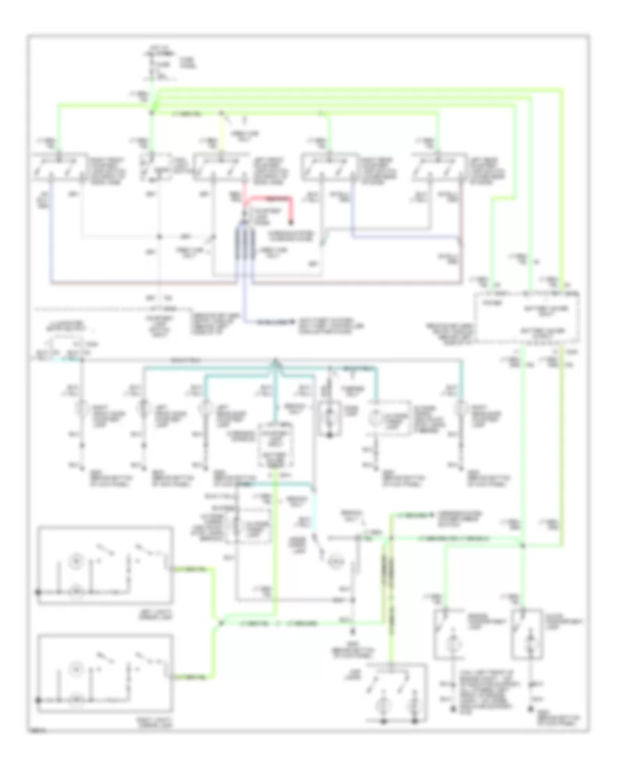 Courtesy Lamps Wiring Diagram with Keyless Entry for Ford Bronco 1994