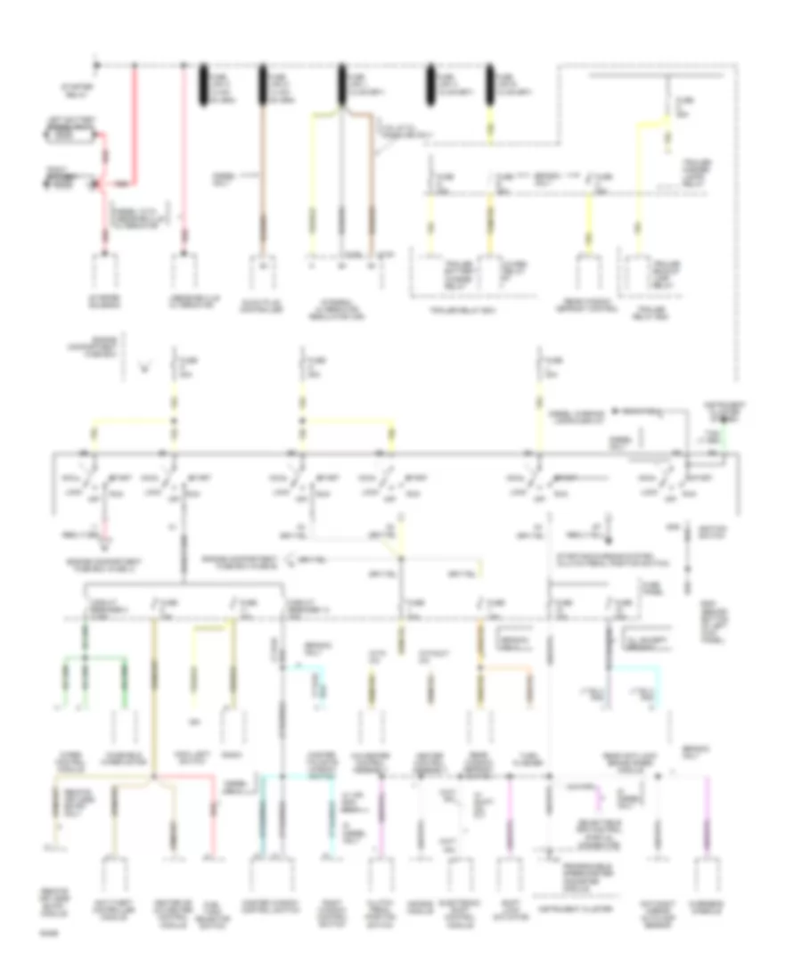 Power Distribution Wiring Diagram 1 of 3 for Ford Bronco 1994