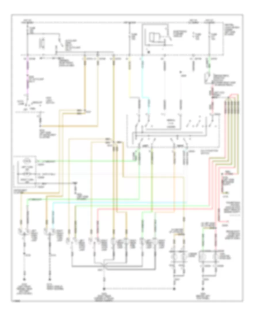 Exterior Lamps Wiring Diagram, Wagon for Ford Taurus SE 2001