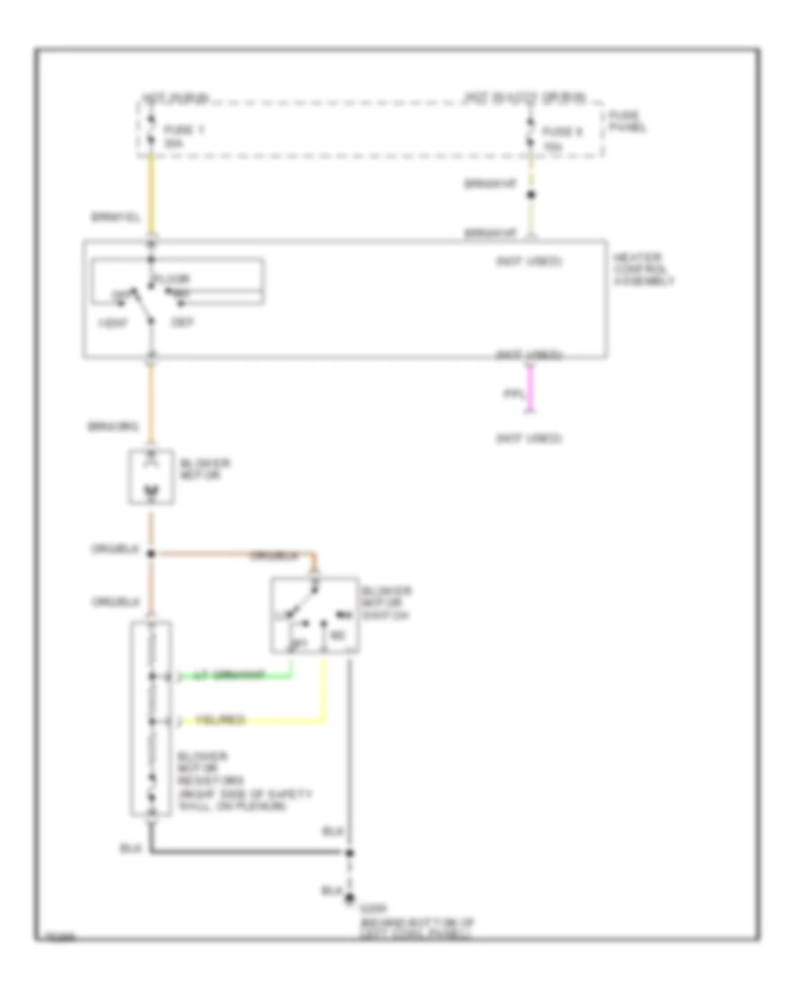 Heater Wiring Diagram for Ford Bronco 1996