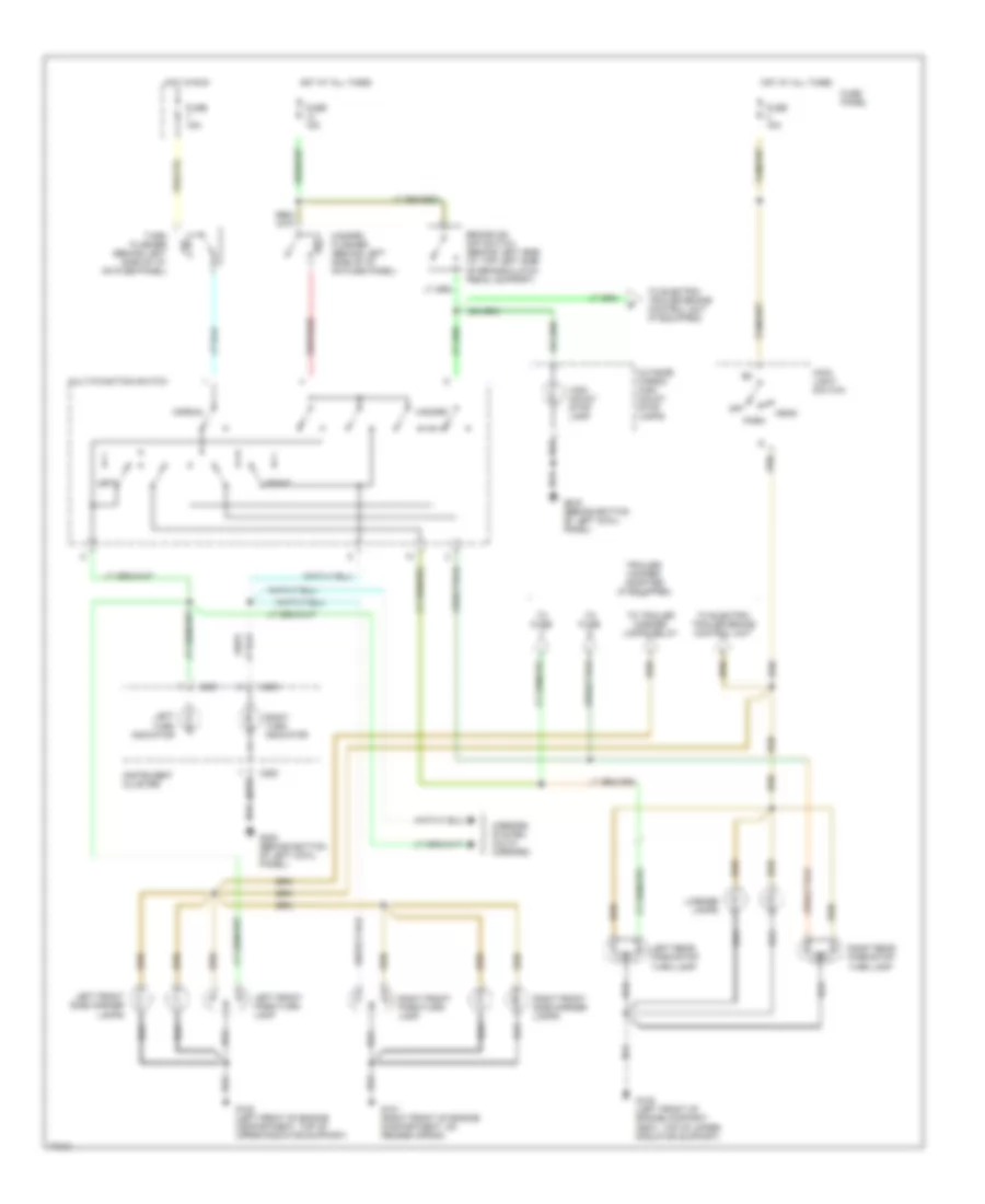 Exterior Lamps Wiring Diagram 1 of 2 for Ford Bronco 1996