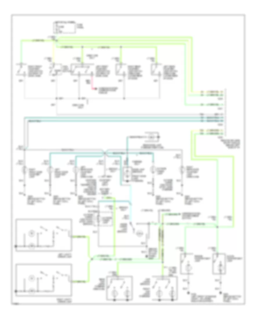 Courtesy Lamps Wiring Diagram with Keyless Entry for Ford Bronco 1996
