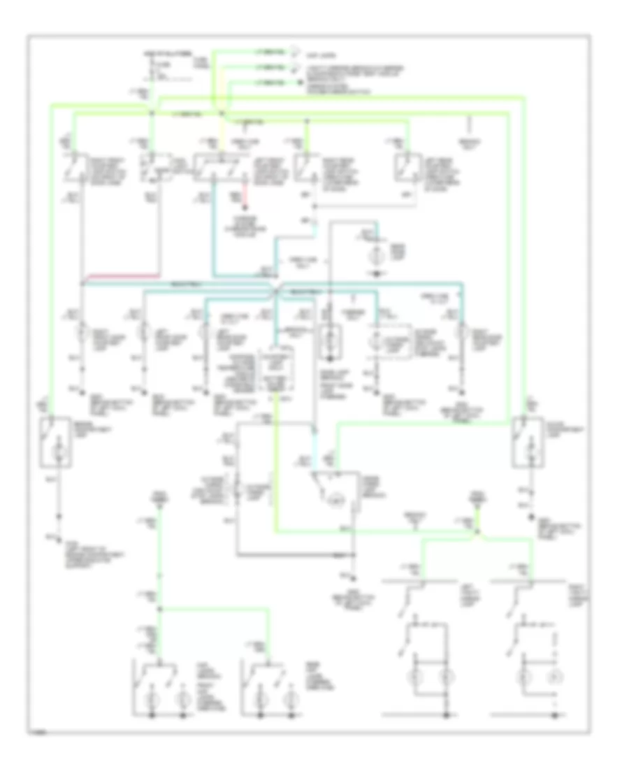 Courtesy Lamps Wiring Diagram without Keyless Entry for Ford Bronco 1996