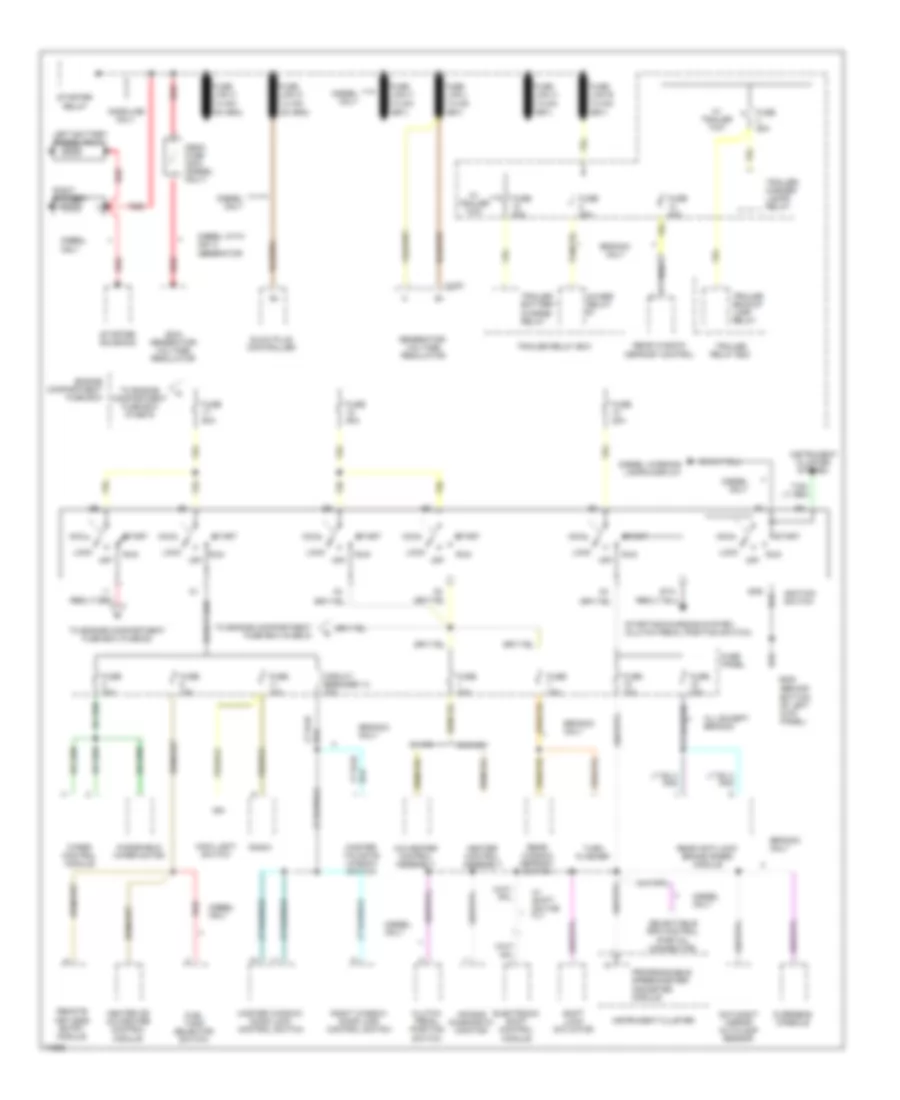 Power Distribution Wiring Diagram 1 of 3 for Ford Bronco 1996