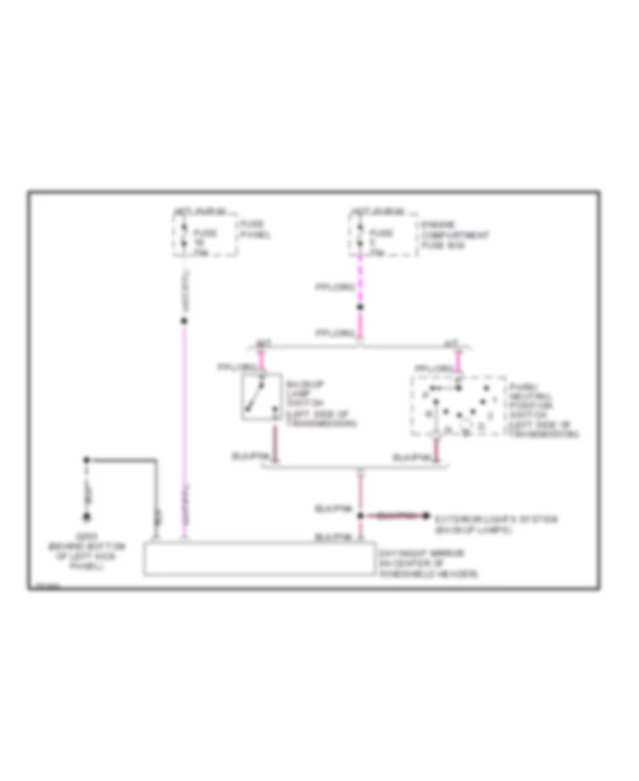 Photochromic Mirror Wiring Diagram for Ford Bronco 1996