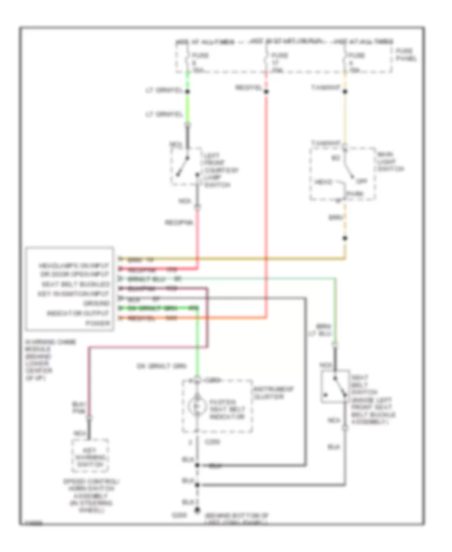 Warning System Wiring Diagrams for Ford Bronco 1996