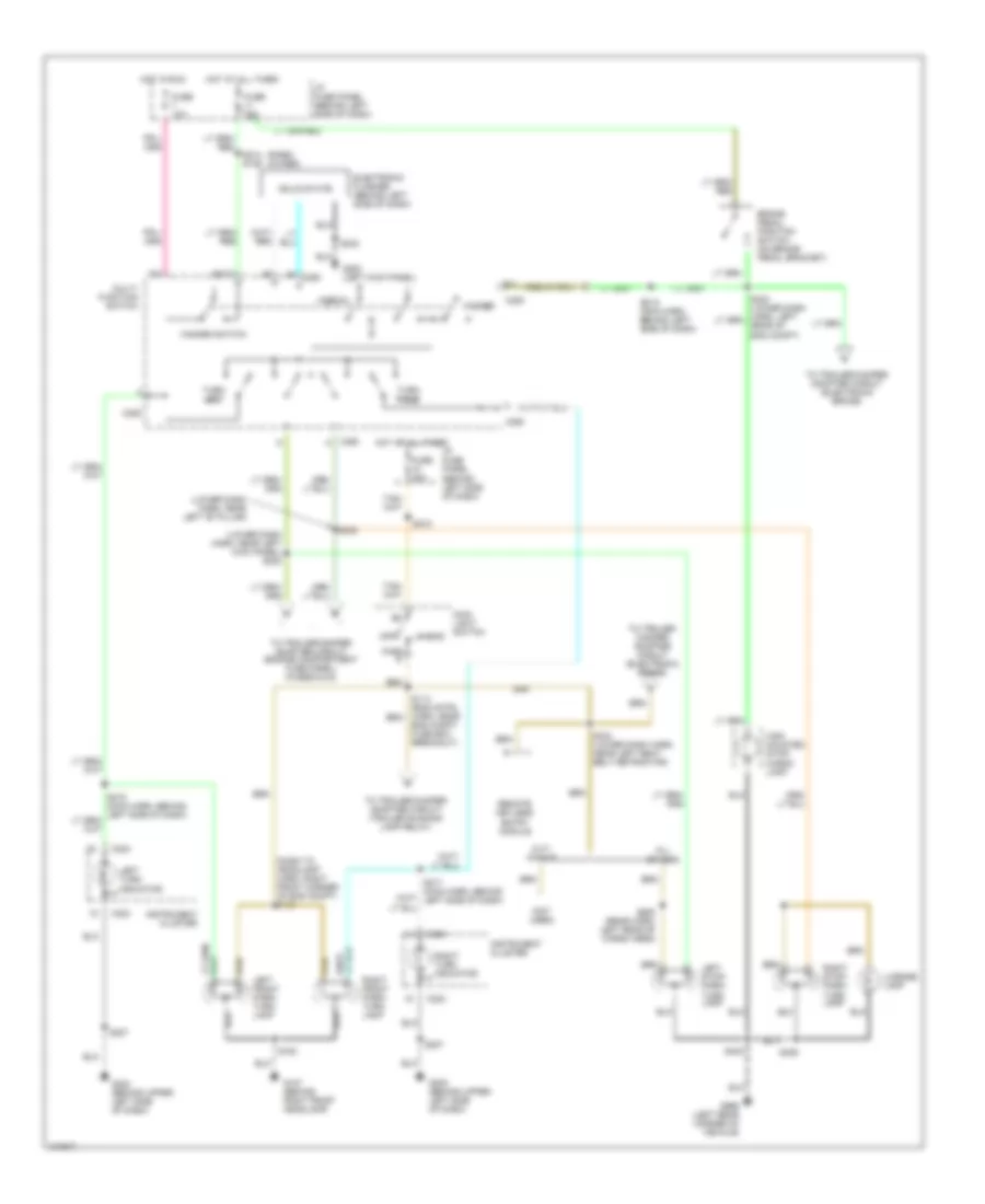 Exterior Lamps Wiring Diagram for Ford Club Wagon E350 1998