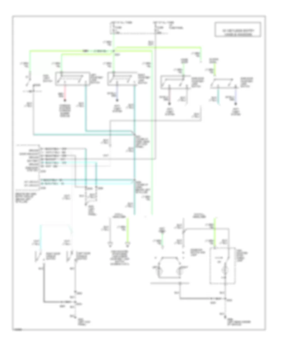 Courtesy Lamps Wiring Diagram (2 of 3) for Ford Club Wagon E350 1998