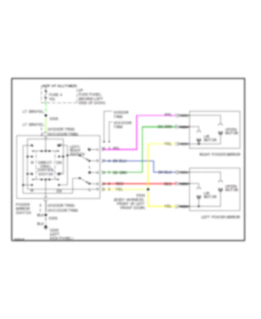 Power Mirror Wiring Diagram for Ford Club Wagon E350 1998