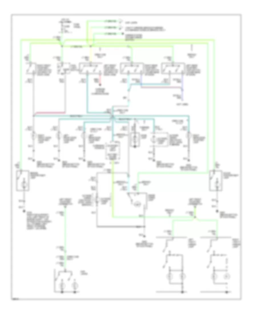 Courtesy Lamps Wiring Diagram, without Keyless Entry for Ford Cab  Chassis F350 1994