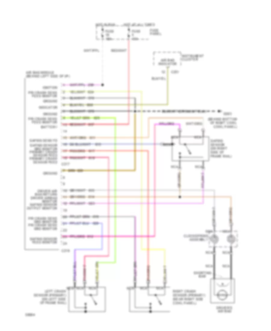 Supplemental Restraint Wiring Diagram for Ford Cab  Chassis F350 1994