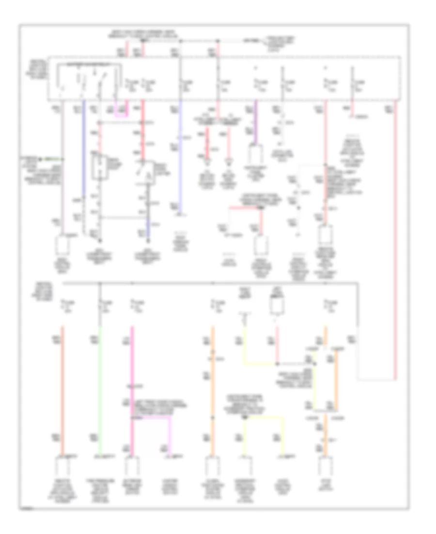 Power Distribution Wiring Diagram (3 of 5) for Ford Fiesta S 2012