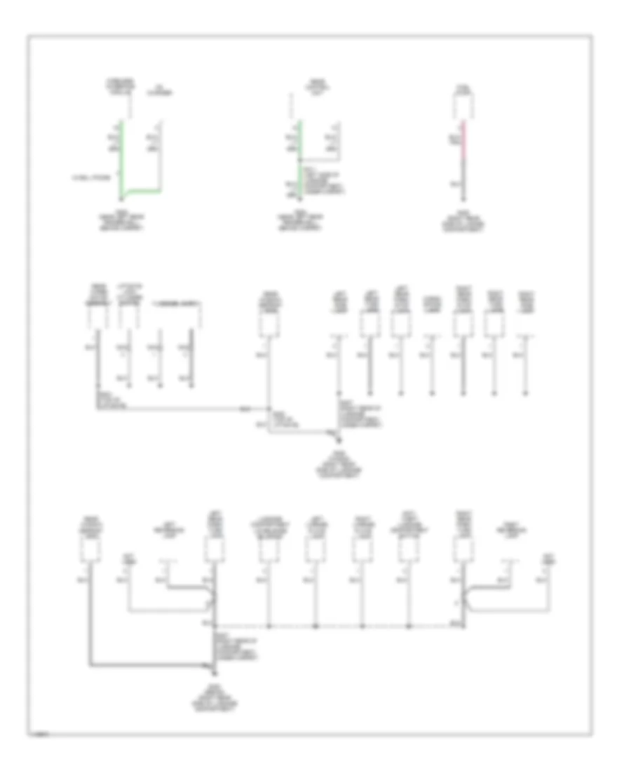 Ground Distribution Wiring Diagram (3 of 3) for Ford Taurus SEL 2001