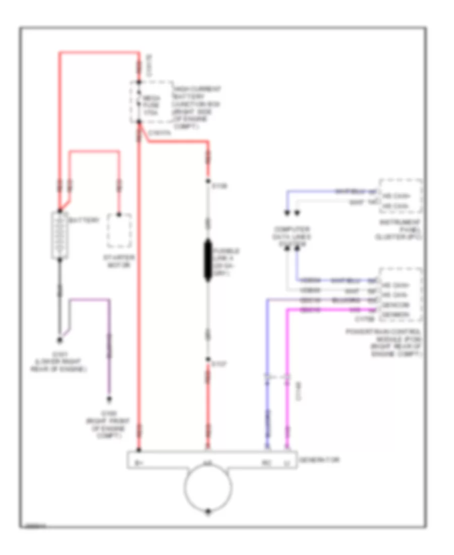 6.8L, Charging Wiring Diagram for Ford F-450 Super Duty King Ranch 2013