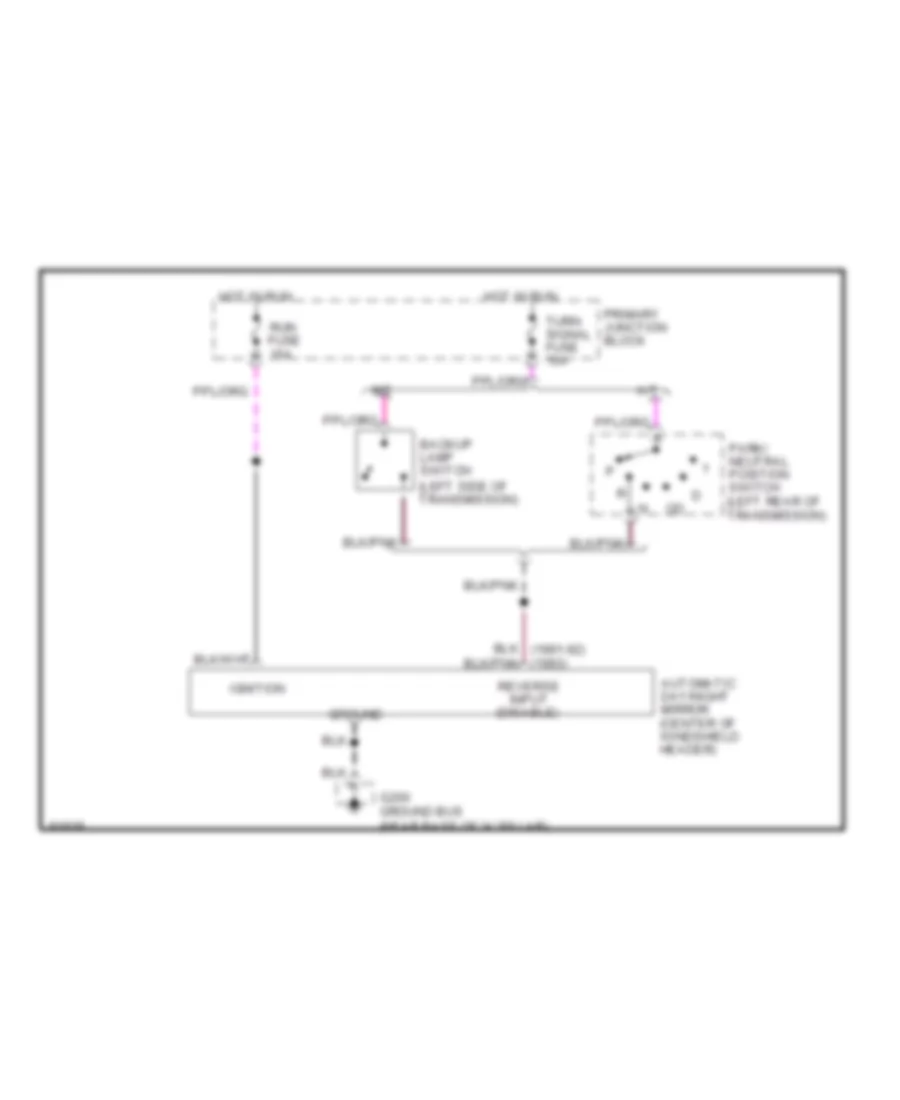 Electronic Day Night Mirror Wiring Diagram for Ford Thunderbird 1991