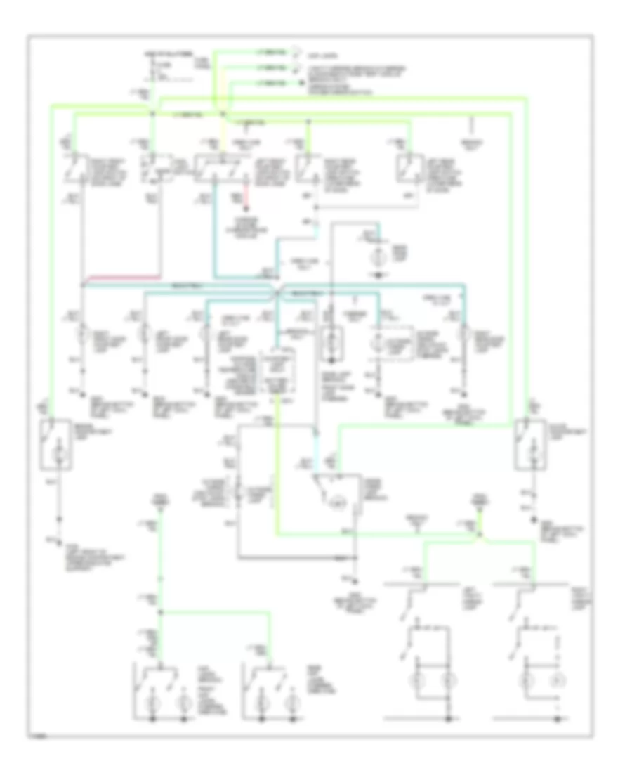 Courtesy Lamps Wiring Diagram, without Keyless Entry for Ford Cab  Chassis F350 1996