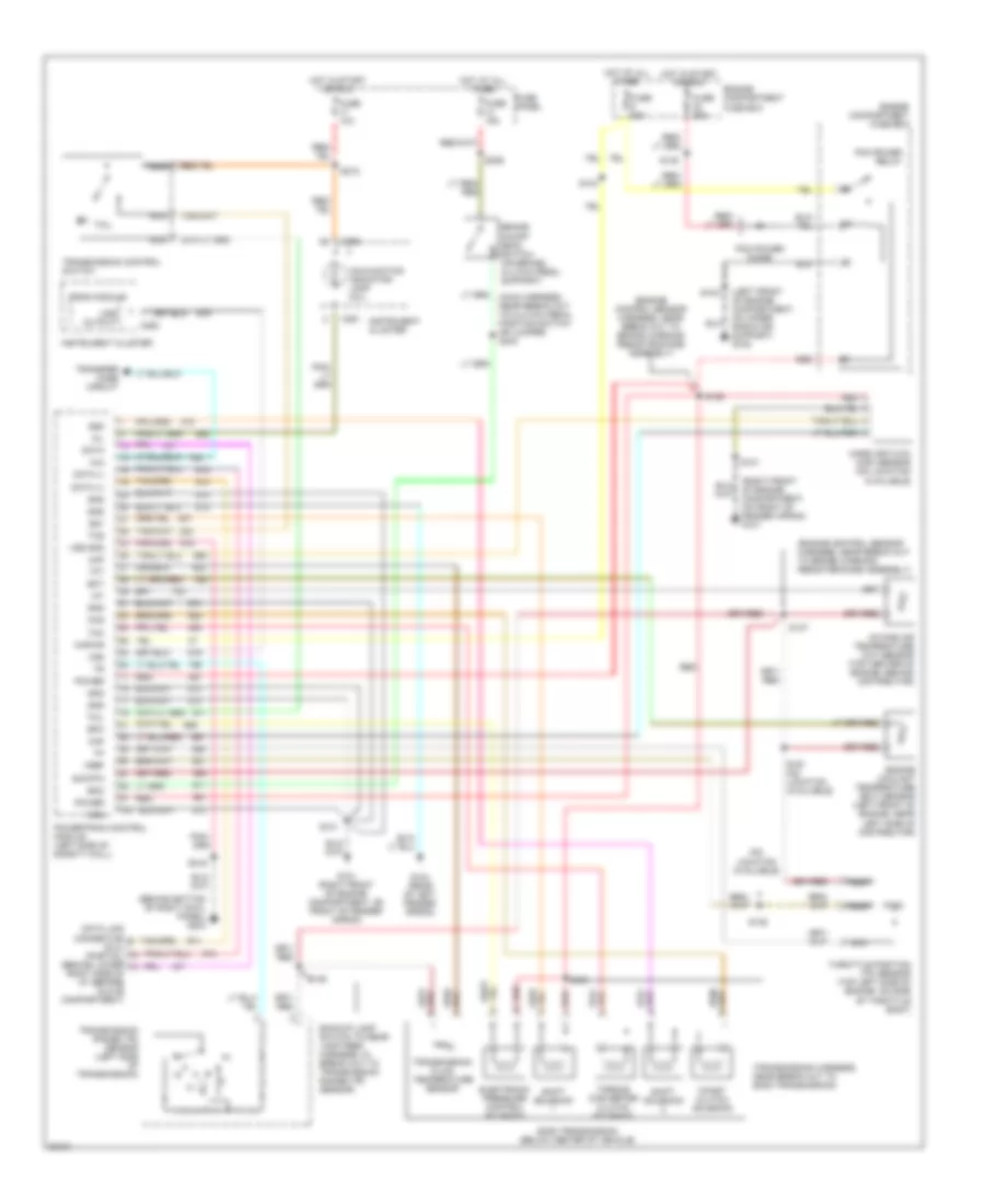7.5L, Transmission Wiring Diagram, California for Ford Cab  Chassis F350 1996
