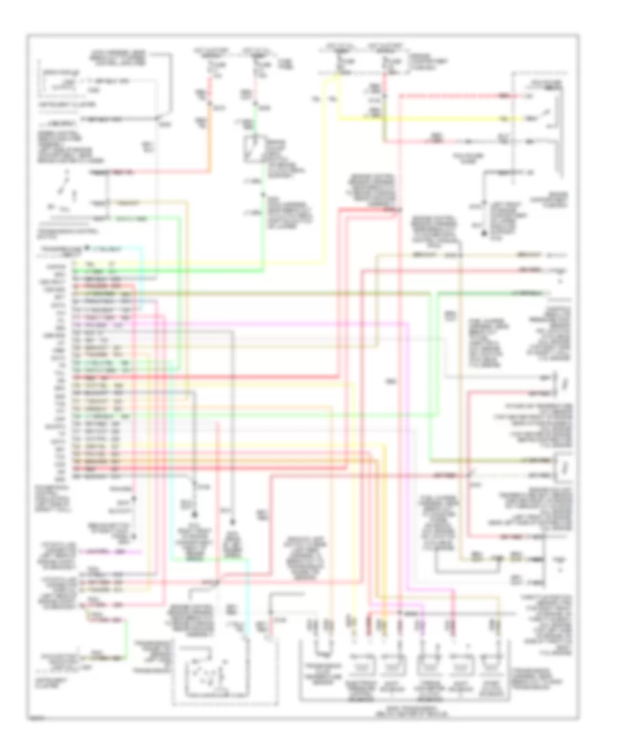 7.5L, Transmission Wiring Diagram, Federal for Ford Cab  Chassis F350 1996