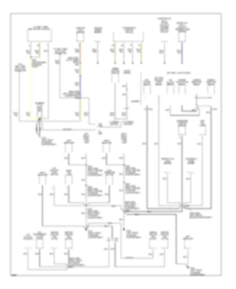 Ground Distribution Wiring Diagram 1 of 3 for Ford Contour 1998