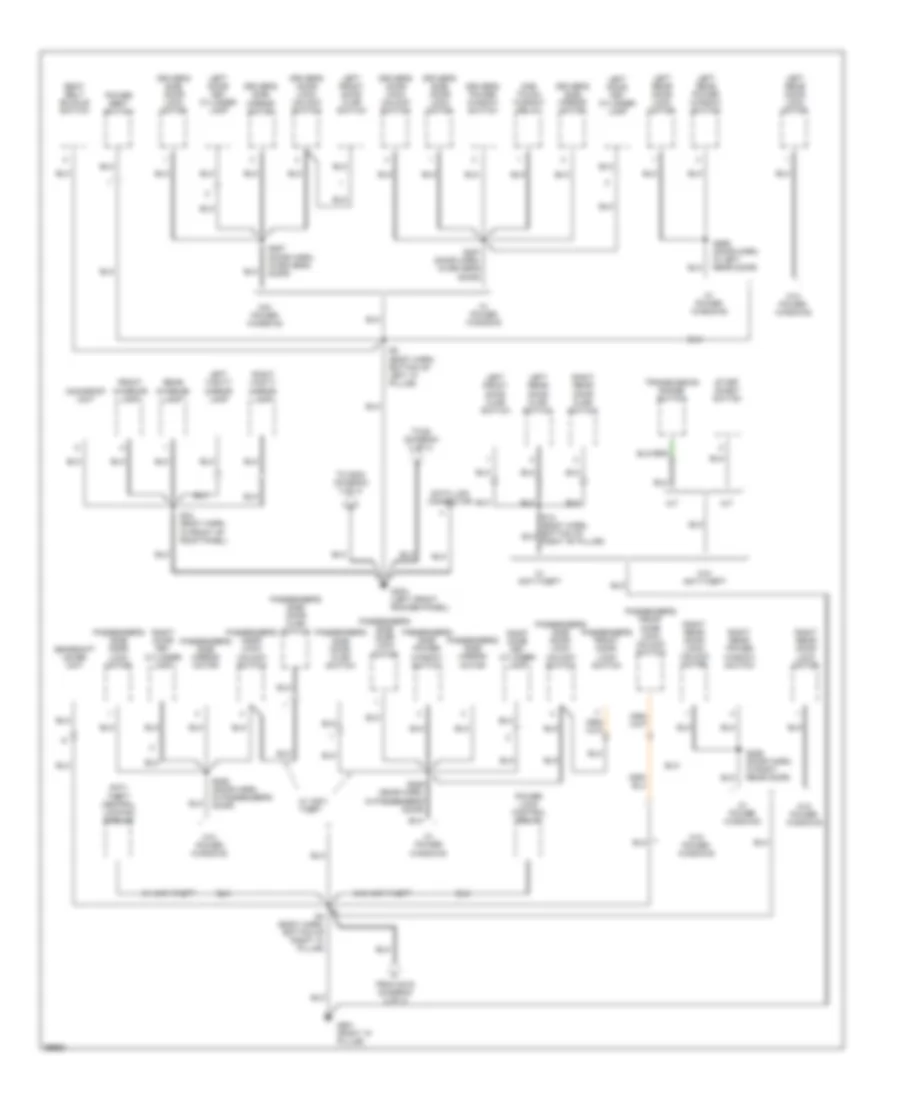 Ground Distribution Wiring Diagram (2 of 3) for Ford Contour 1998