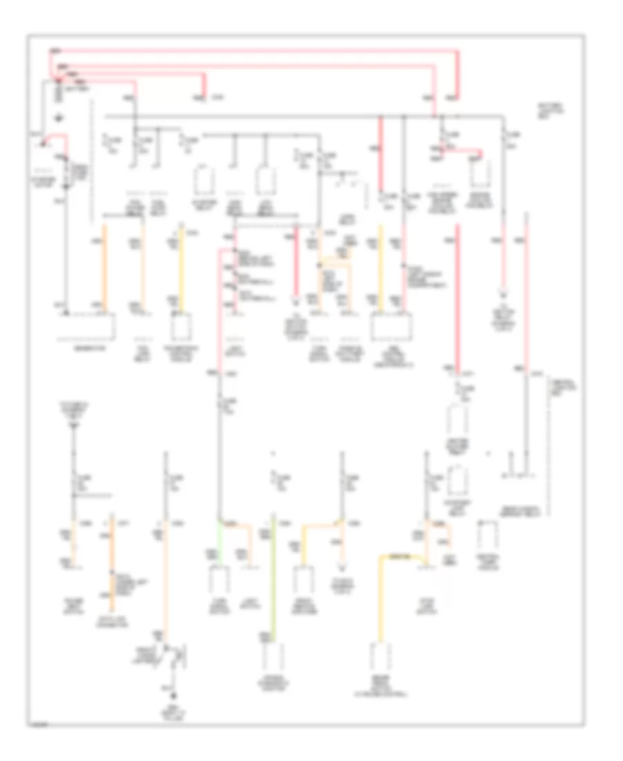 Power Distribution Wiring Diagram 1 of 4 for Ford Contour 1998
