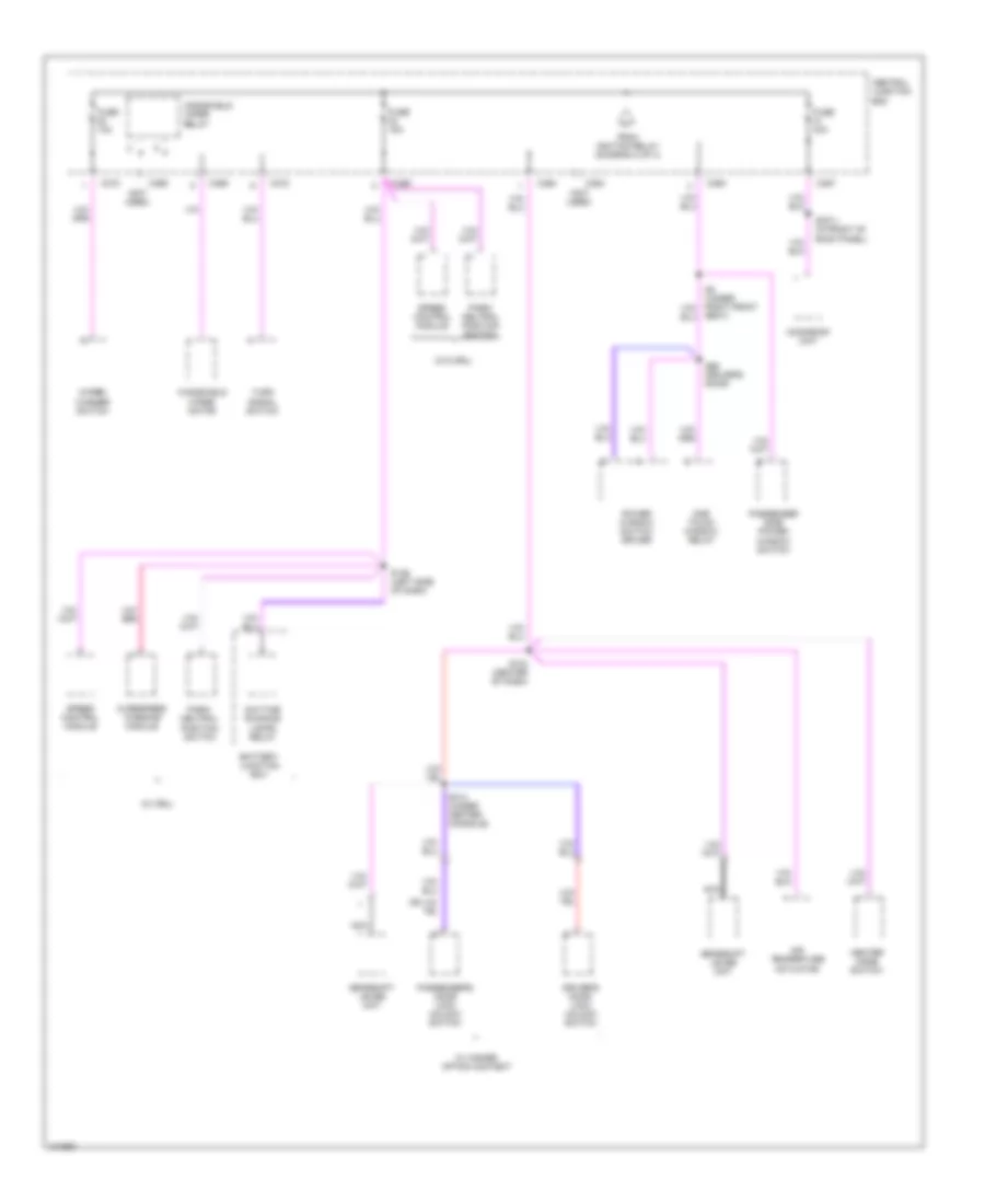 Power Distribution Wiring Diagram 4 of 4 for Ford Contour 1998