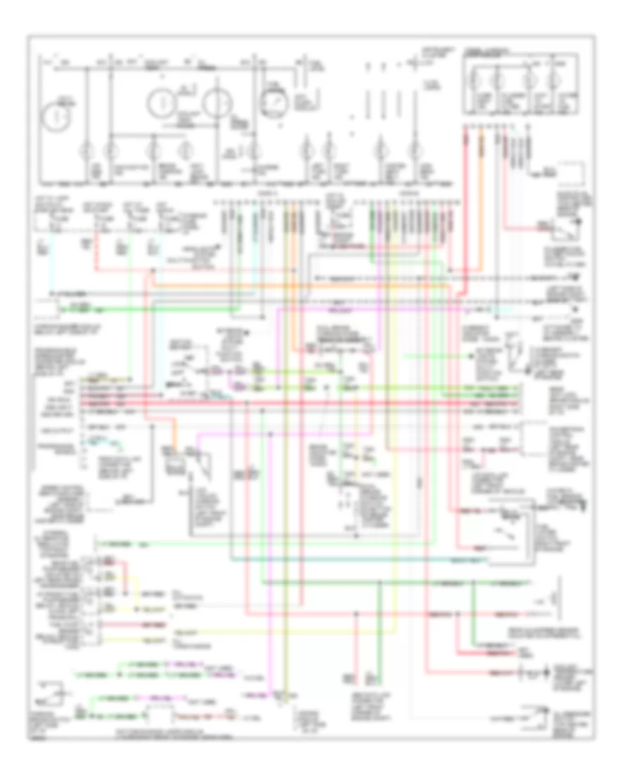 Diesel Engine Wiring Diagram with Rear Wheel ABS for Ford Club Wagon E150 1994