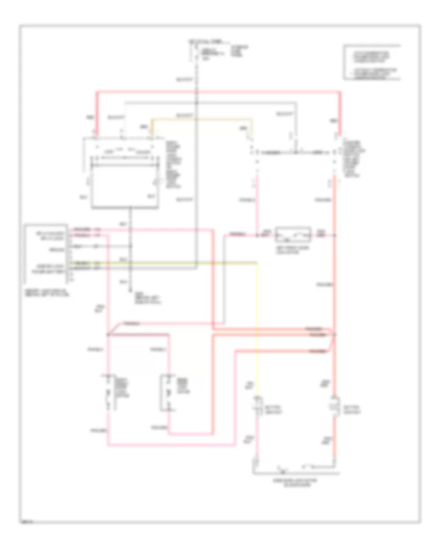 Door Lock Wiring Diagram with Memory Lock for Ford Club Wagon E150 1994