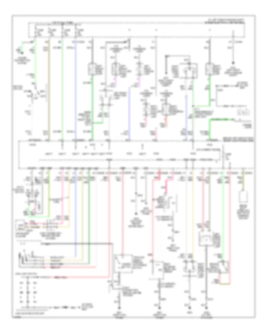 Exterior Lamps Wiring Diagram for Ford Freestar SE 2004
