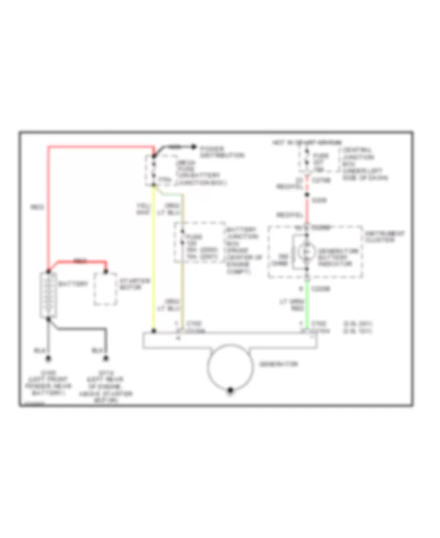 Charging Wiring Diagram for Ford Taurus SES 2001