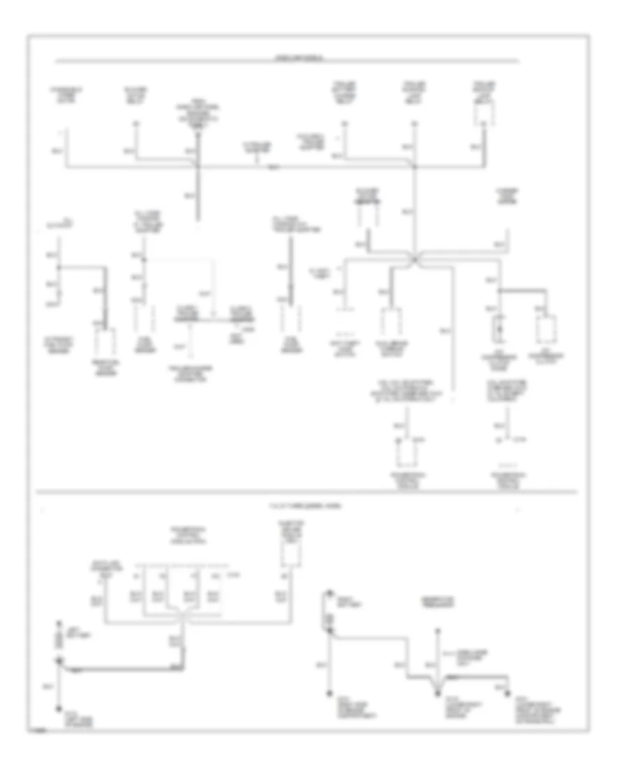 Ground Distribution Wiring Diagram 2 of 6 for Ford Club Wagon E150 1996