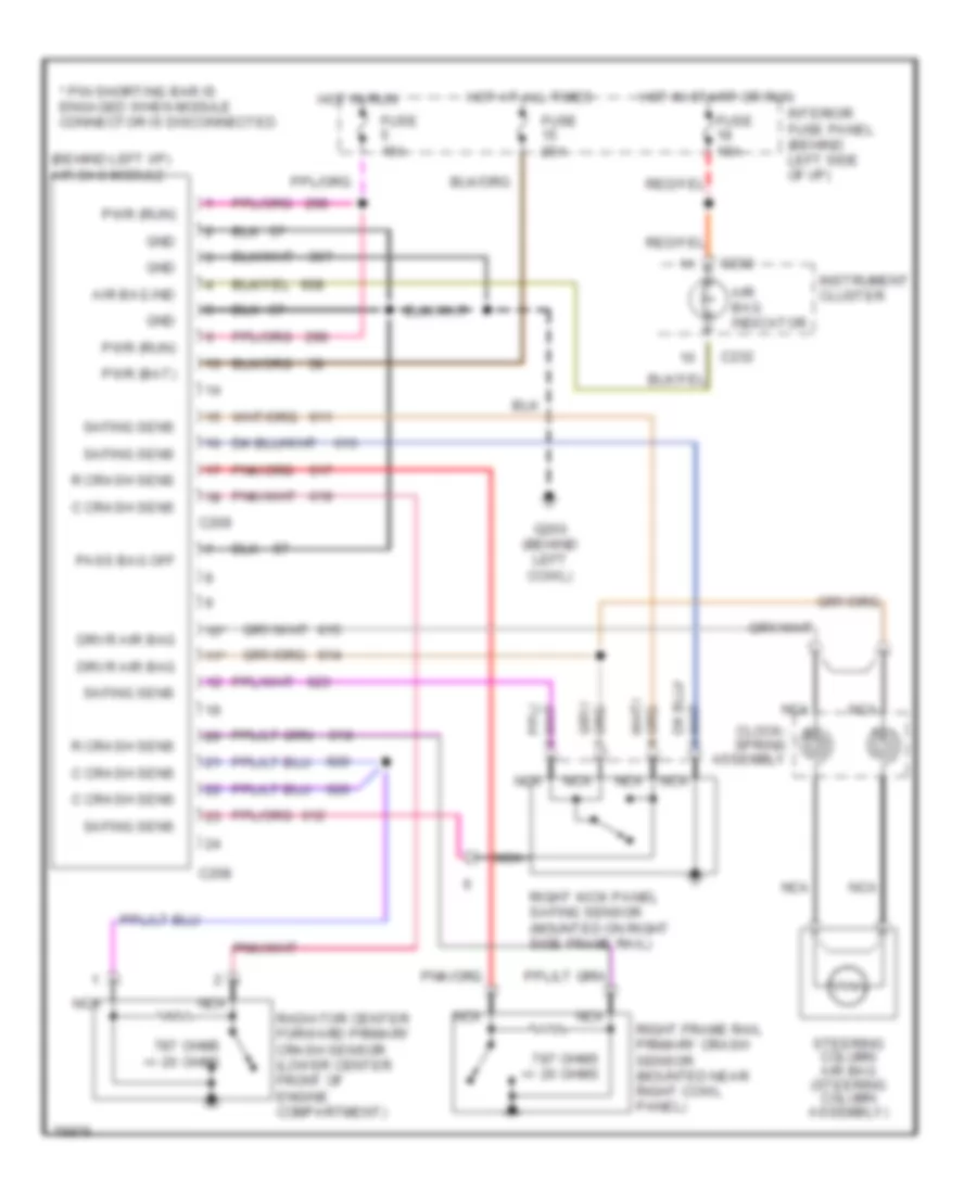 Supplemental Restraint Wiring Diagram for Ford Club Wagon E150 1996