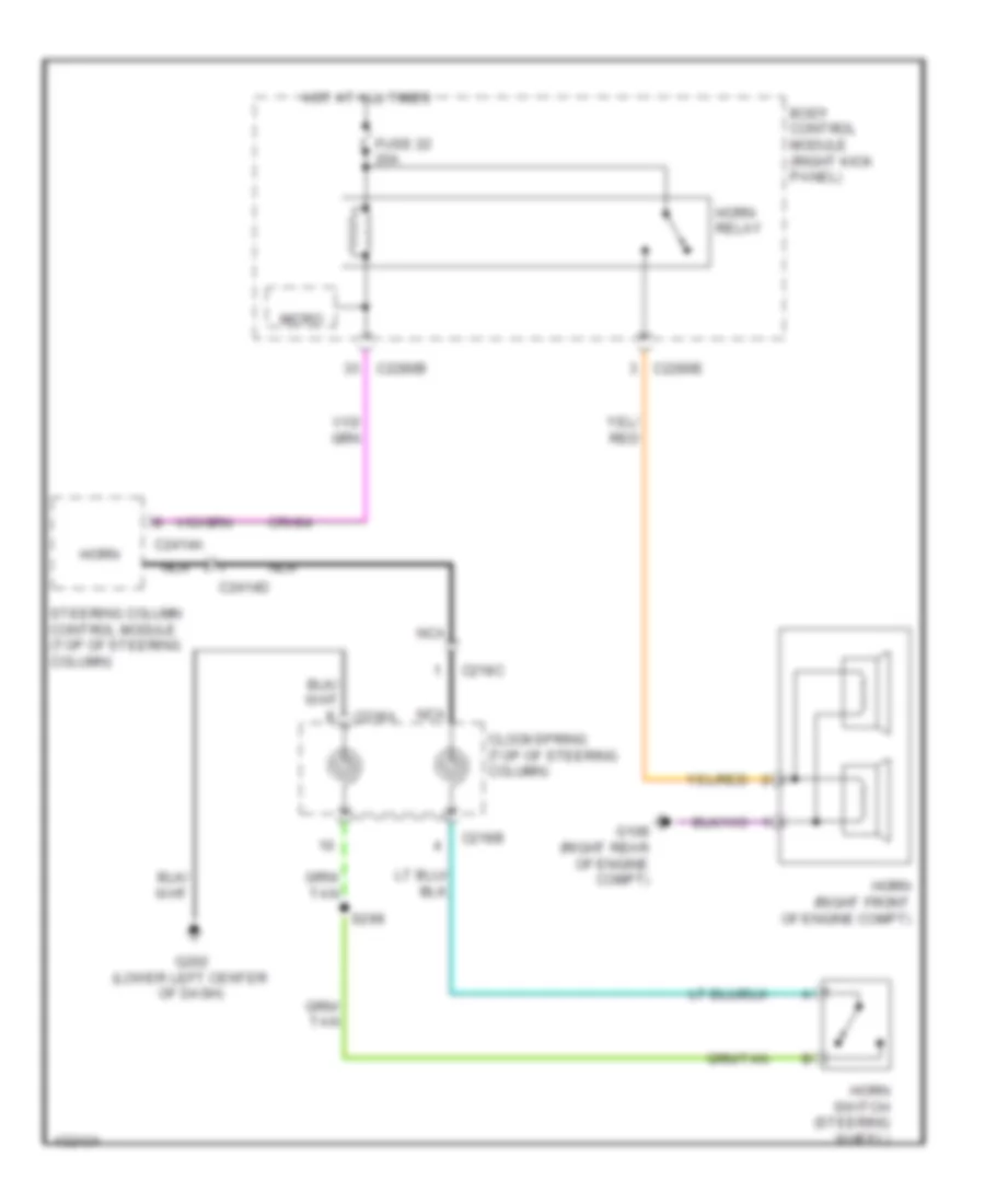 Horn Wiring Diagram for Ford F-250 Super Duty XL 2014