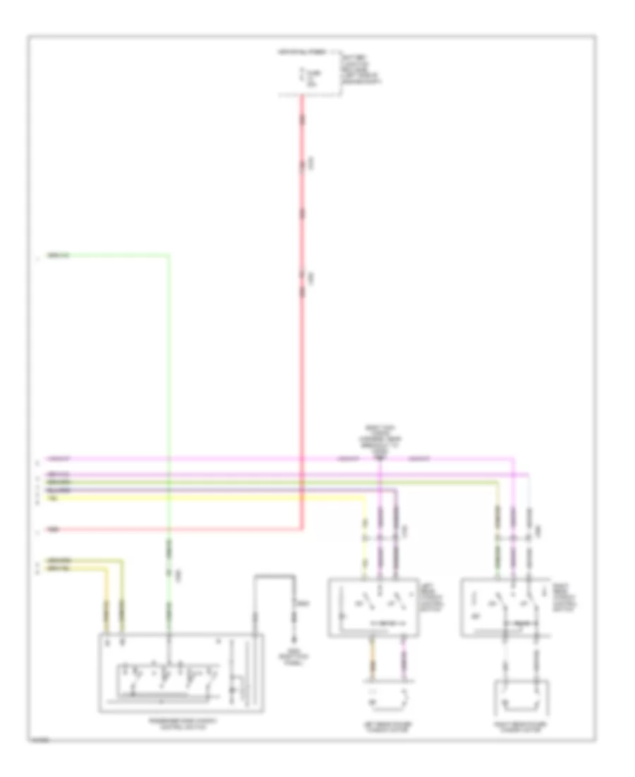 Power Windows Wiring Diagram, Crew Cab (2 of 2) for Ford F-250 Super Duty XL 2014